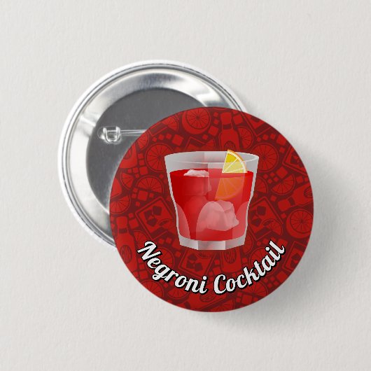 Badge Rond 5 Cm Cocktail Negroni (Devant & derrière)