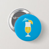 Badge Rond 5 Cm Cocktail orange (Devant & derrière)