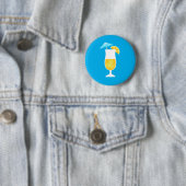 Badge Rond 5 Cm Cocktail orange (En situation)