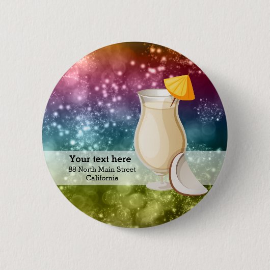 Badge Rond 5 Cm Cocktails (Devant)