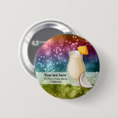 Badge Rond 5 Cm Cocktails (Devant & derrière)