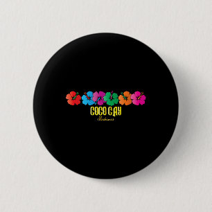 Badge Rond 5 Cm Coco Cay Hamas Souvenirs Vacances en Famille Crois