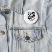 Badge Rond 5 Cm code barre personnalisé simple ajouter votre site  (En situation)