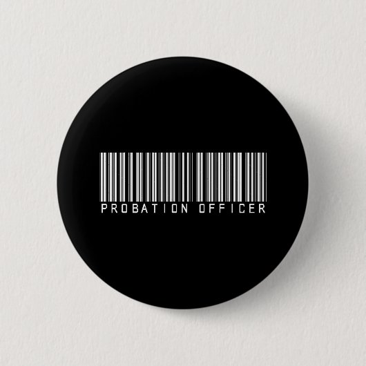Badge Rond 5 Cm Code barres d'agent de probation (Devant)