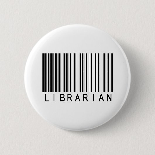 Badge Rond 5 Cm Code barres de bibliothécaire (Devant)