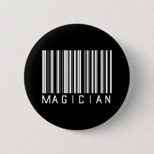 Badge Rond 5 Cm Code barres de magicien