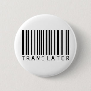 Badge Rond 5 Cm Code barres de traducteur
