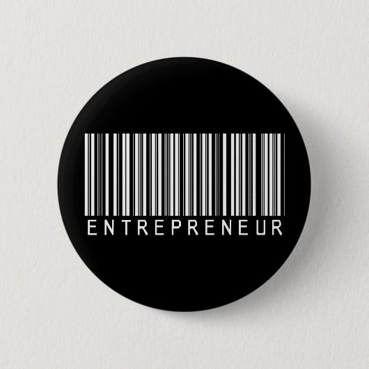 Badge Rond 5 Cm Code barres d'entrepreneur (Devant)