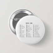 Badge Rond 5 Cm Code Morse (Devant & derrière)
