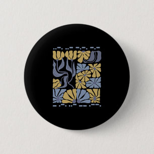 Badge Rond 5 Cm Code Morse 8647 Anti Trump subtil 86 47 Floral Boh