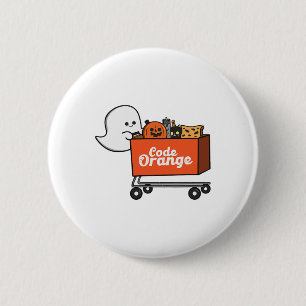 Badge Rond 5 Cm Code Orange Cute Ghost Shalloween Ghost Mo