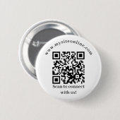 Badge Rond 5 Cm Code QR analysable professionnel (Devant & derrière)
