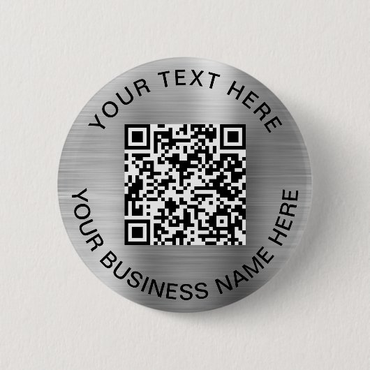 Badge Rond 5 Cm Code QR - Argent promotionnel (Devant)