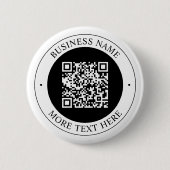 Badge Rond 5 Cm Code QR avec nom d'entreprise Texte circulaire mod (Devant)