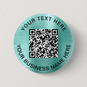 Badge Rond 5 Cm Code QR promotionnel Menthe (Devant)