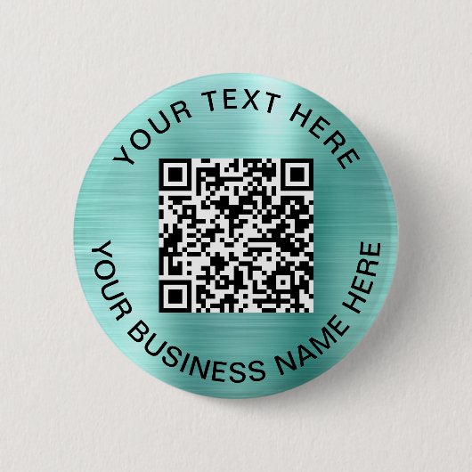 Badge Rond 5 Cm Code QR promotionnel Menthe (Devant)
