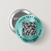 Badge Rond 5 Cm Code QR promotionnel Menthe (Devant & derrière)