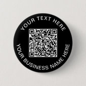 Badge Rond 5 Cm Code QR Promotionnel Noir (Devant)