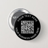 Badge Rond 5 Cm Code QR Promotionnel Noir (Devant & derrière)