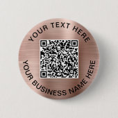 Badge Rond 5 Cm Code QR Rose Gold Promotionnel (Devant)