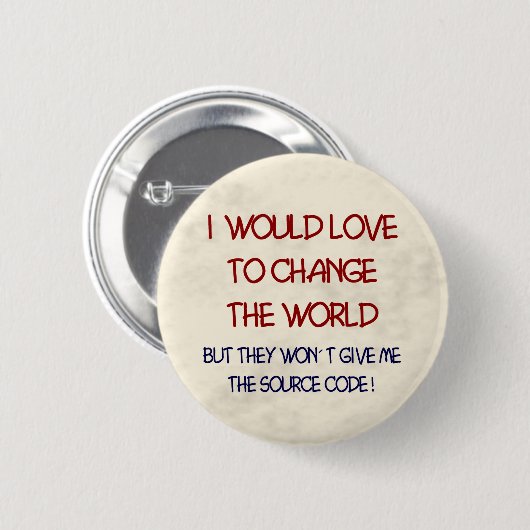 Badge Rond 5 Cm code source (Devant & derrière)