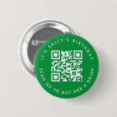 Badge Rond 5 Cm Codes QR personnalisés Application d'argent Cadeau (Devant & derrière)
