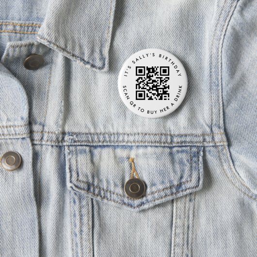 Badge Rond 5 Cm Codes QR personnalisés Application d'argent cadeau (En situation)