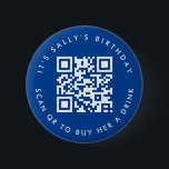 Badge Rond 5 Cm Codes QR personnalisés Code Pin Anniversaire Appli<br><div class="desc">Présentons notre épingle de don de code QR personnalisé, une façon amusante et moderne de célébrer une occasion spéciale ! Cette épingle unique comporte un code QR personnalisable, vous permettant de demander facilement des dons. Que ce soit "C'est l'anniversaire de Sally, scannez pour lui offrir un verre" ou un message...</div>