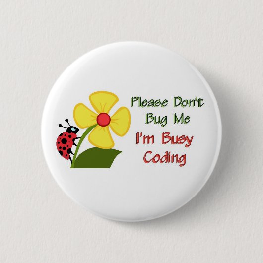 Badge Rond 5 Cm Codeur Médicale Ladybug (Devant)