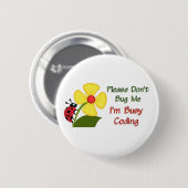 Badge Rond 5 Cm Codeur Médicale Ladybug (Devant & derrière)
