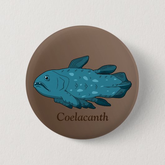 Badge Rond 5 Cm Coelacanth (Devant)