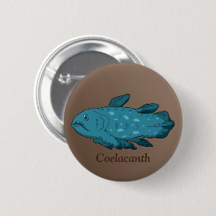 Badge Rond 5 Cm Coelacanth