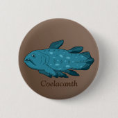 Badge Rond 5 Cm Coelacanthe (Devant)