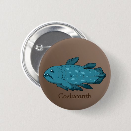 Badge Rond 5 Cm Coelacanthe (Devant & derrière)