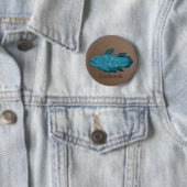 Badge Rond 5 Cm Coelacanthe (En situation)
