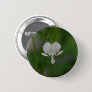 Badge Rond 5 Cm Coeur à saignement blanc unique