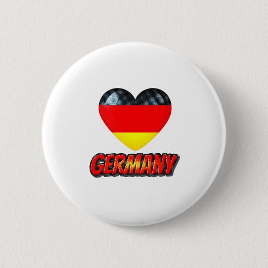 Badge Rond 5 Cm Coeur Allemagne (Devant)