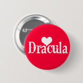 Badge Rond 5 Cm Coeur (amour) Dracula (Devant & derrière)