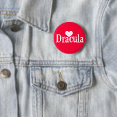 Badge Rond 5 Cm Coeur (amour) Dracula (En situation)
