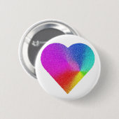 Badge Rond 5 Cm Coeur arc-en-ciel (Devant & derrière)
