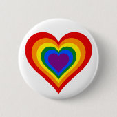 Badge Rond 5 Cm Coeur arc-en-ciel (Devant)