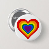 Badge Rond 5 Cm Coeur arc-en-ciel (Devant & derrière)