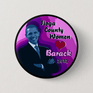 Badge Rond 5 Cm Coeur Barack de femmes du comté de Tioga 2012