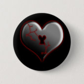 Badge Rond 5 Cm Coeur brisé (Devant)