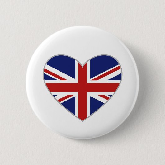 Badge Rond 5 Cm Coeur britannique (Devant)