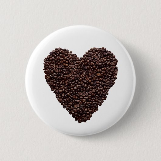 Badge Rond 5 Cm Coeur café (Devant)