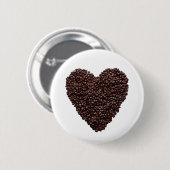 Badge Rond 5 Cm Coeur café (Devant & derrière)