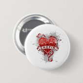 Badge Rond 5 Cm Coeur Chopin (Devant & derrière)