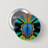 Badge Rond 5 Cm Coeur coloré (Devant & derrière)