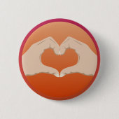Badge Rond 5 Cm Coeur d'amour (Devant)